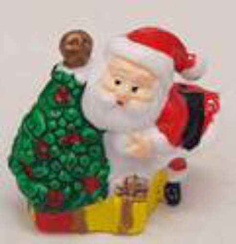 Santa with Christmas Tree Cake Topper